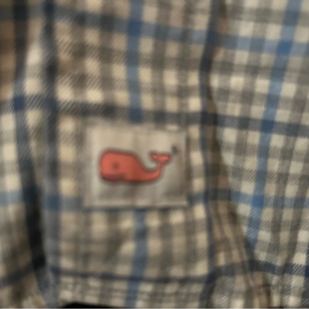 Vineyard Vines Men's Green and Blue Plaid Shirt - Picture 5 of 5